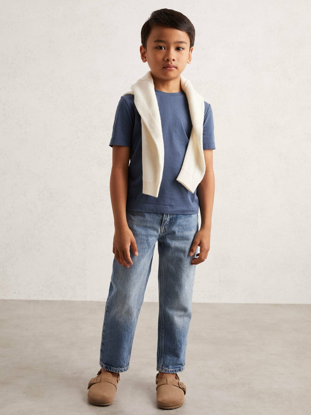 3-9 yrs Crew Neck T-Shirt in Ocean Blue Children & Baby | Reiss