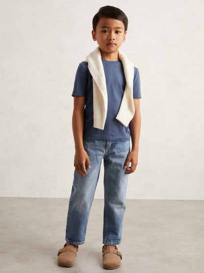 3-9 yrs Crew Neck T-Shirt in Ocean Blue Children & Baby | Reiss