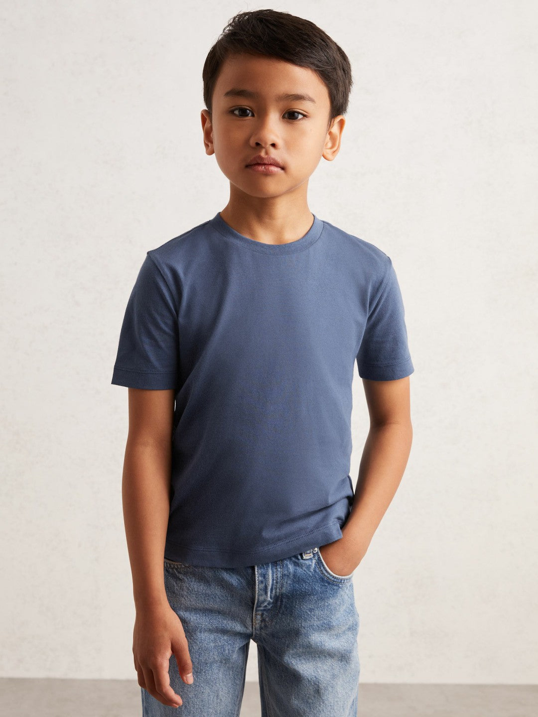 3-9 yrs Crew Neck T-Shirt in Ocean Blue Children & Baby | Reiss