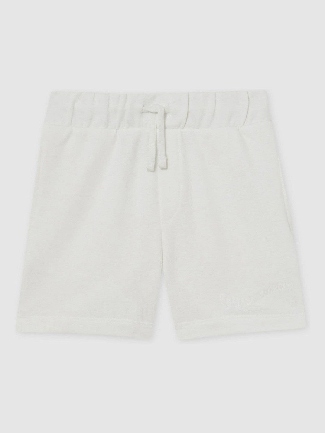 3-9 yrs Cotton Brand-Embroidered Shorts in Off White Children & Baby | Reiss