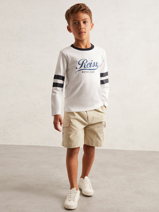 3-9 yrs Ripstop Cargo Shorts in Light Stone Children & Baby | Reiss