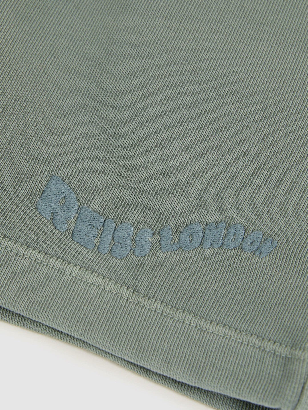 3-9 yrs Cotton Brand-Embroidered Shorts in Washed Sage Children & Baby | Reiss