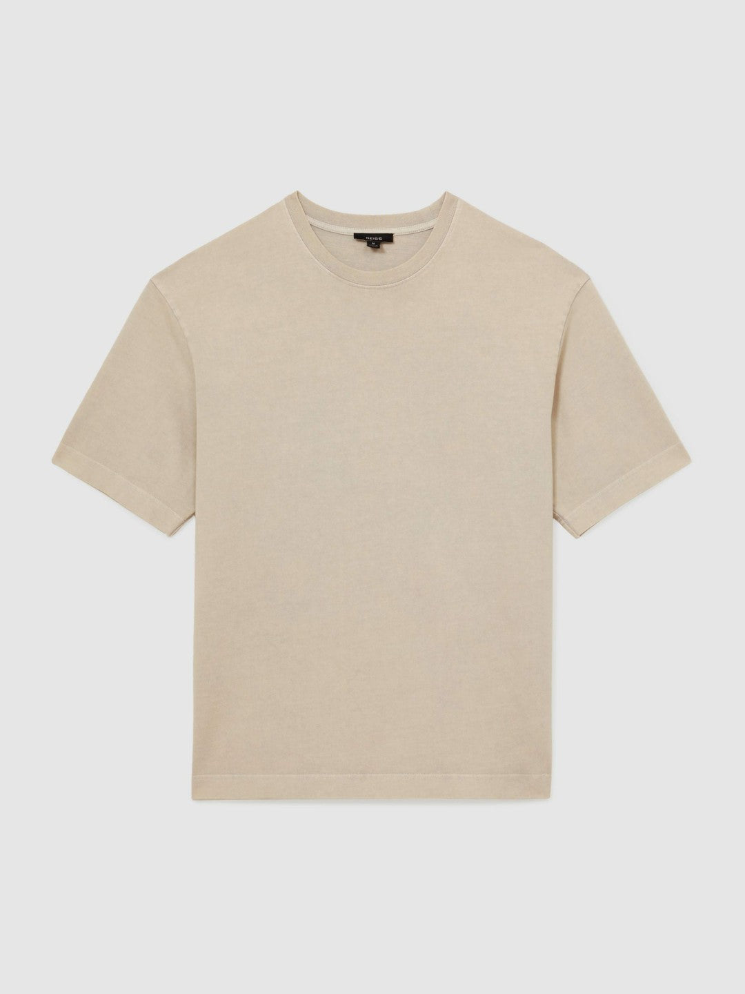 Cotton Garment-Dyed Oversize T-Shirt in Oatmeal Men | Reiss
