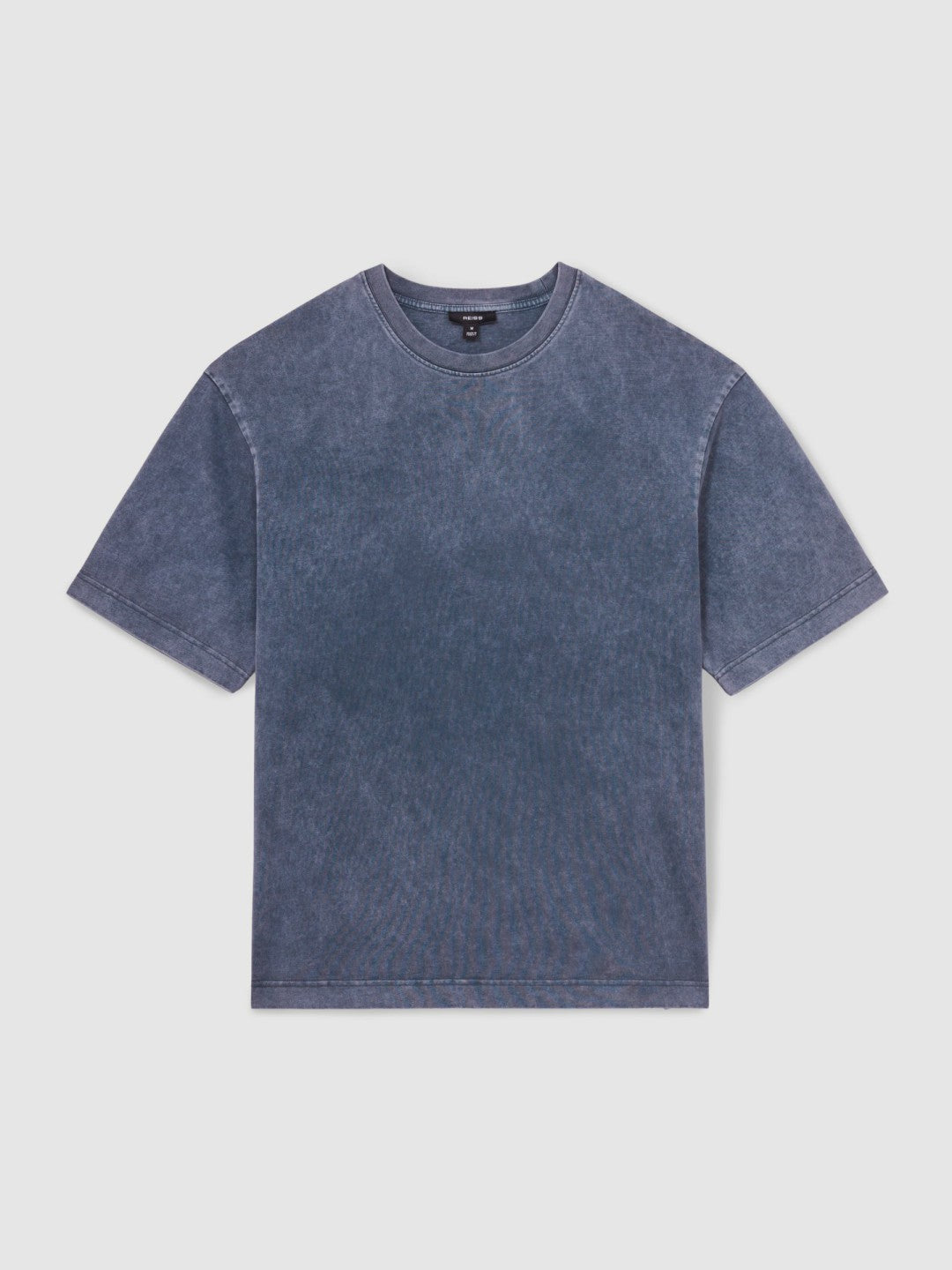 Cotton Garment-Dyed Oversize T-Shirt in Indigo Blue Men | Reiss