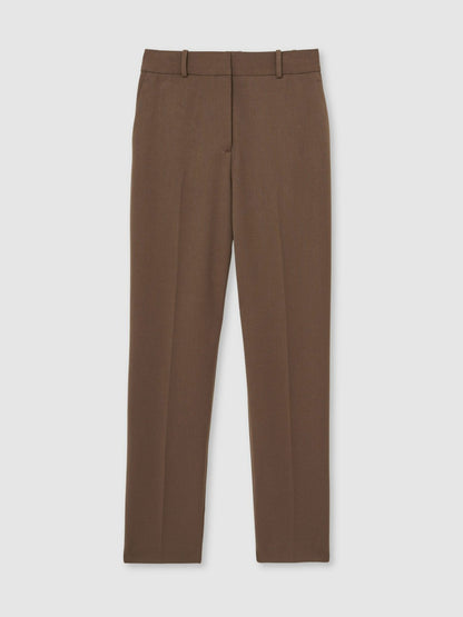 Slim Fit Suit Trousers in Mink Neutral Women | Reiss