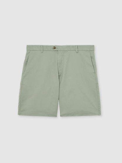 Short Length Casual Chino Shorts in Pistachio Men | Reiss