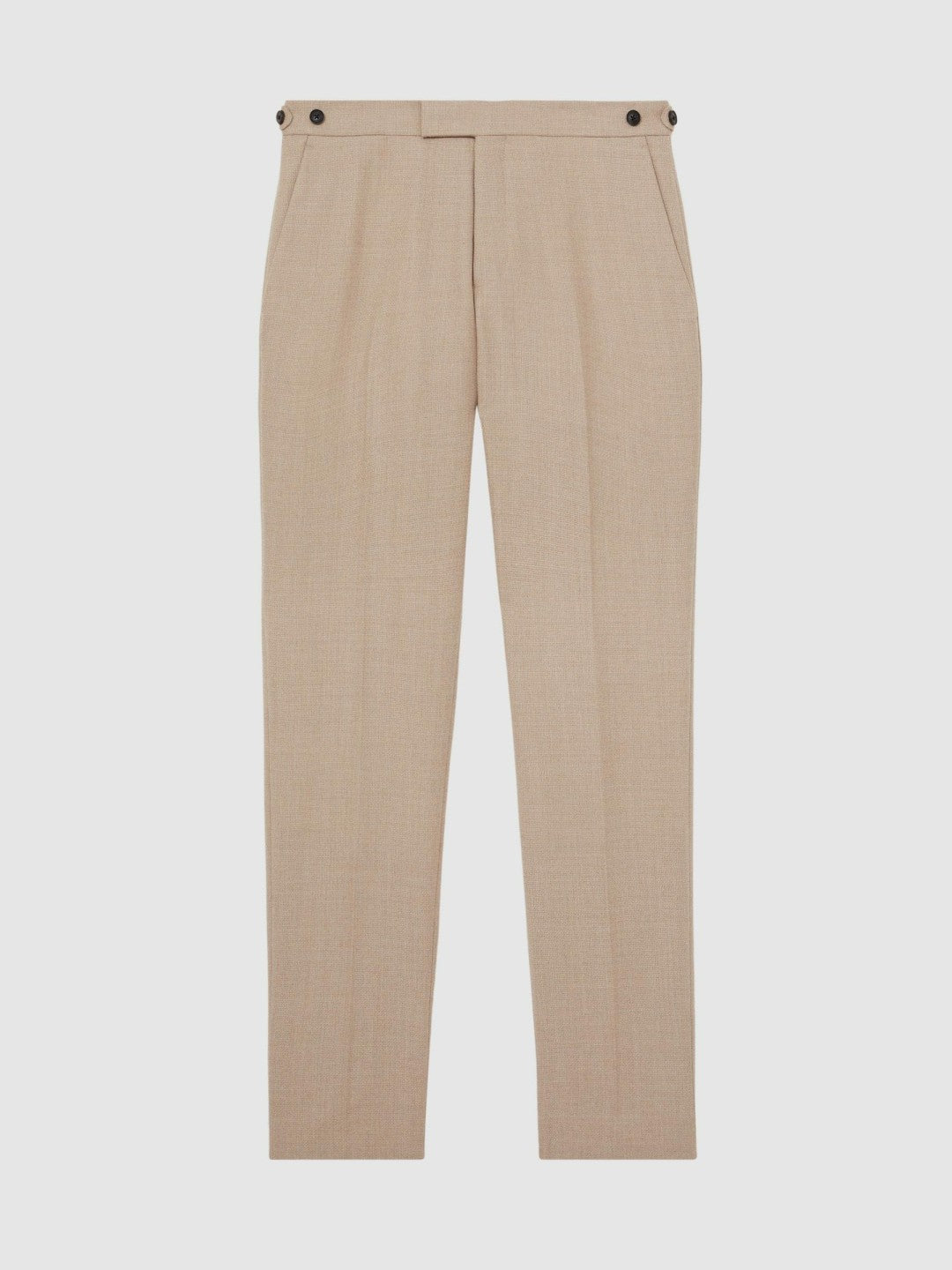 Wool-Blend Slim-Fit Suit Trousers in Oatmeal Brown Men | Reiss