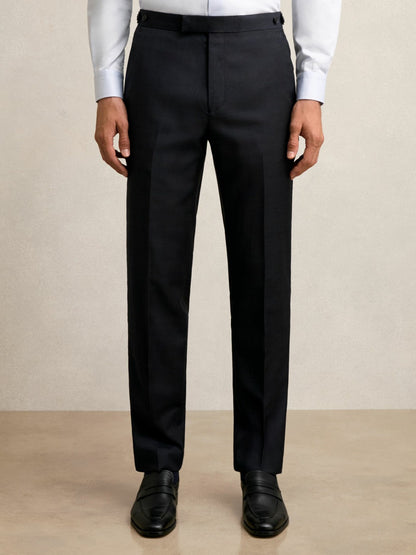 Wool Check Slim-Fit Suit Trousers in Navy Men | Reiss