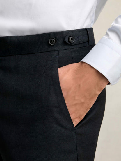 Wool Check Slim-Fit Suit Trousers in Navy Men | Reiss