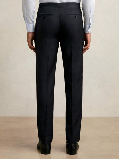 Wool Check Slim-Fit Suit Trousers in Navy Men | Reiss