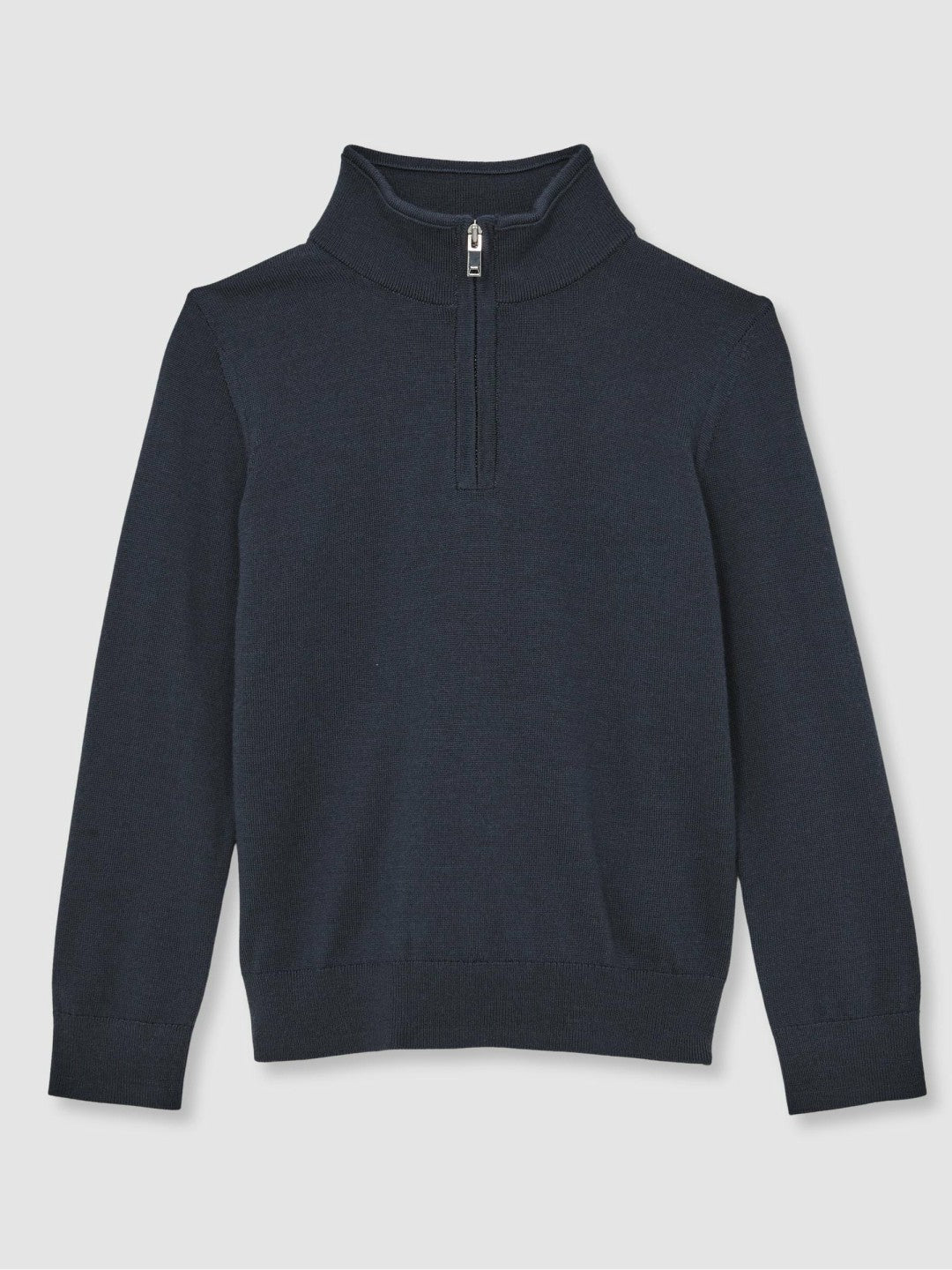 3-9 yrs Merino Wool Half-Zip Funnel Neck Jumper in Midnight Navy Children & Baby | Reiss