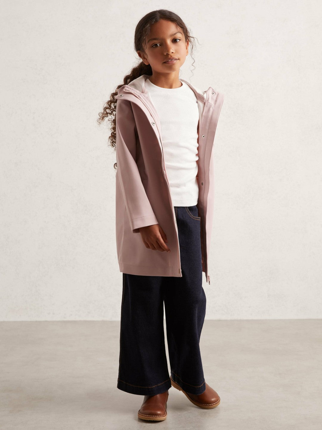Hooded Rain Jacket in Pink Children & Baby | Reiss