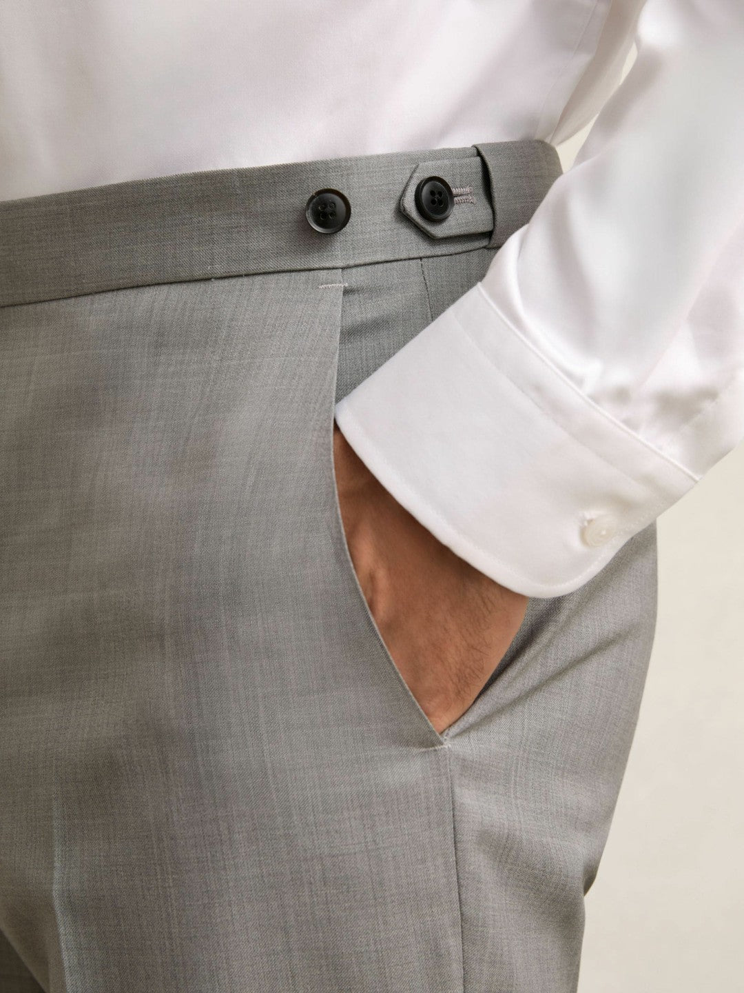 Slim-Fit Wool Suit Trousers in Mid Grey Men | Reiss