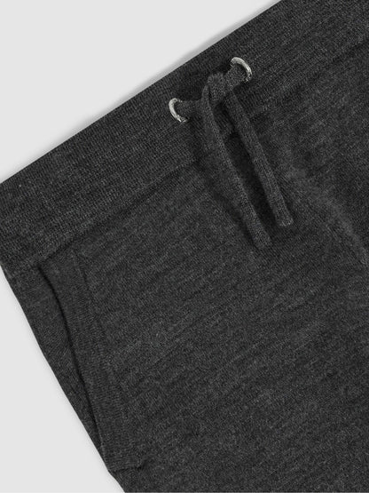 3-9 yrs Merino Wool Cuffed Joggers in Derby Grey Melange Children & Baby | Reiss