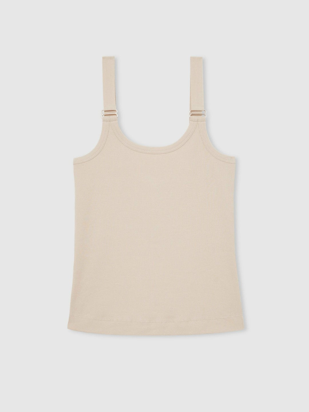 Stretch-Cotton D-Ring Strap Vest in Neutral Women | Reiss