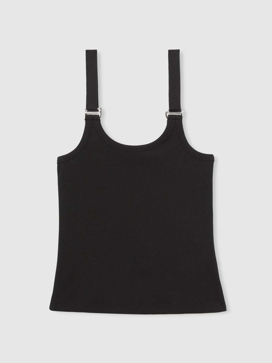 Stretch-Cotton D-Ring Strap Vest in Black Women | Reiss