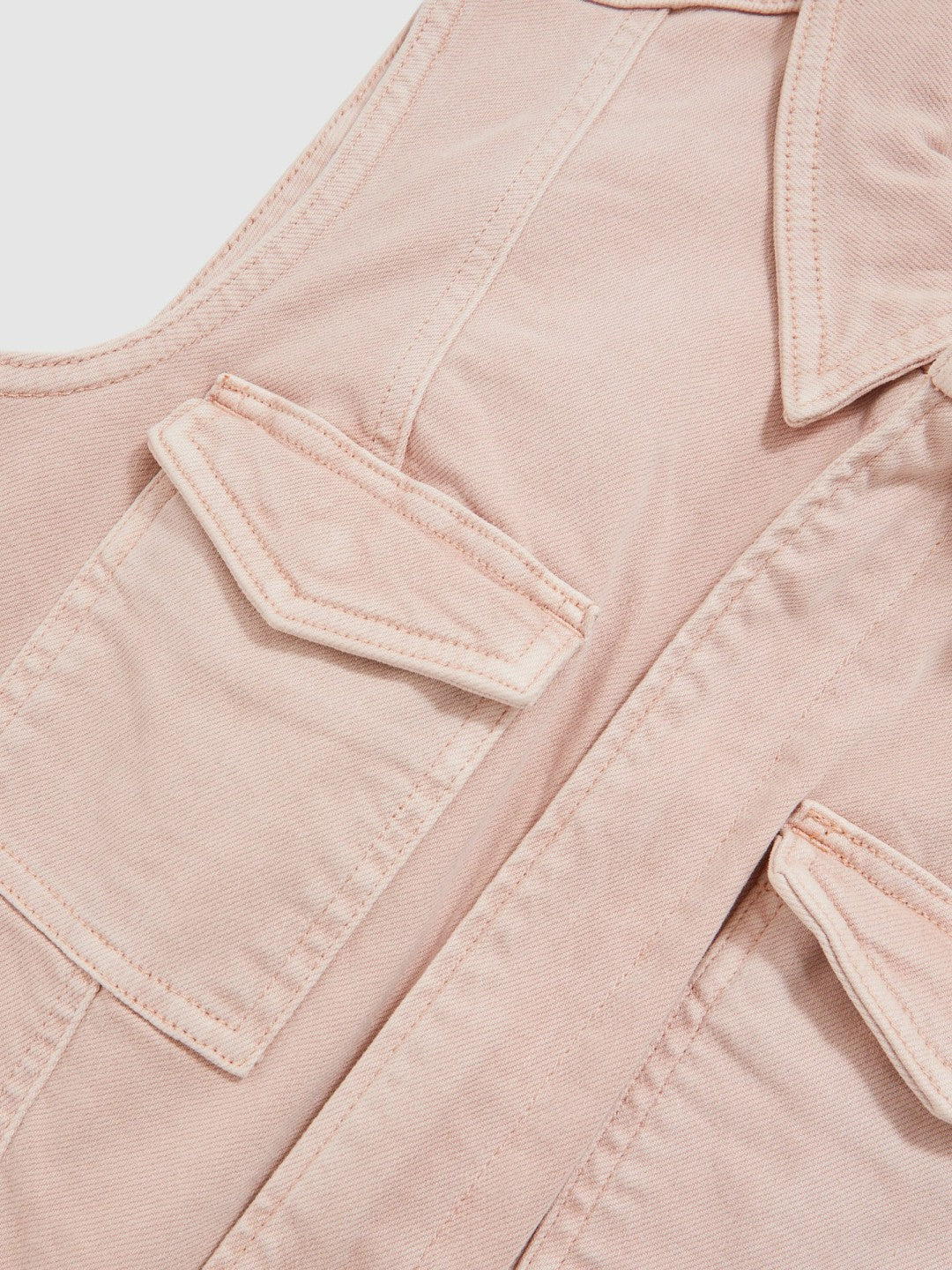 Good American Denim Zipped Mini Dress in Petal Pink Women | Reiss