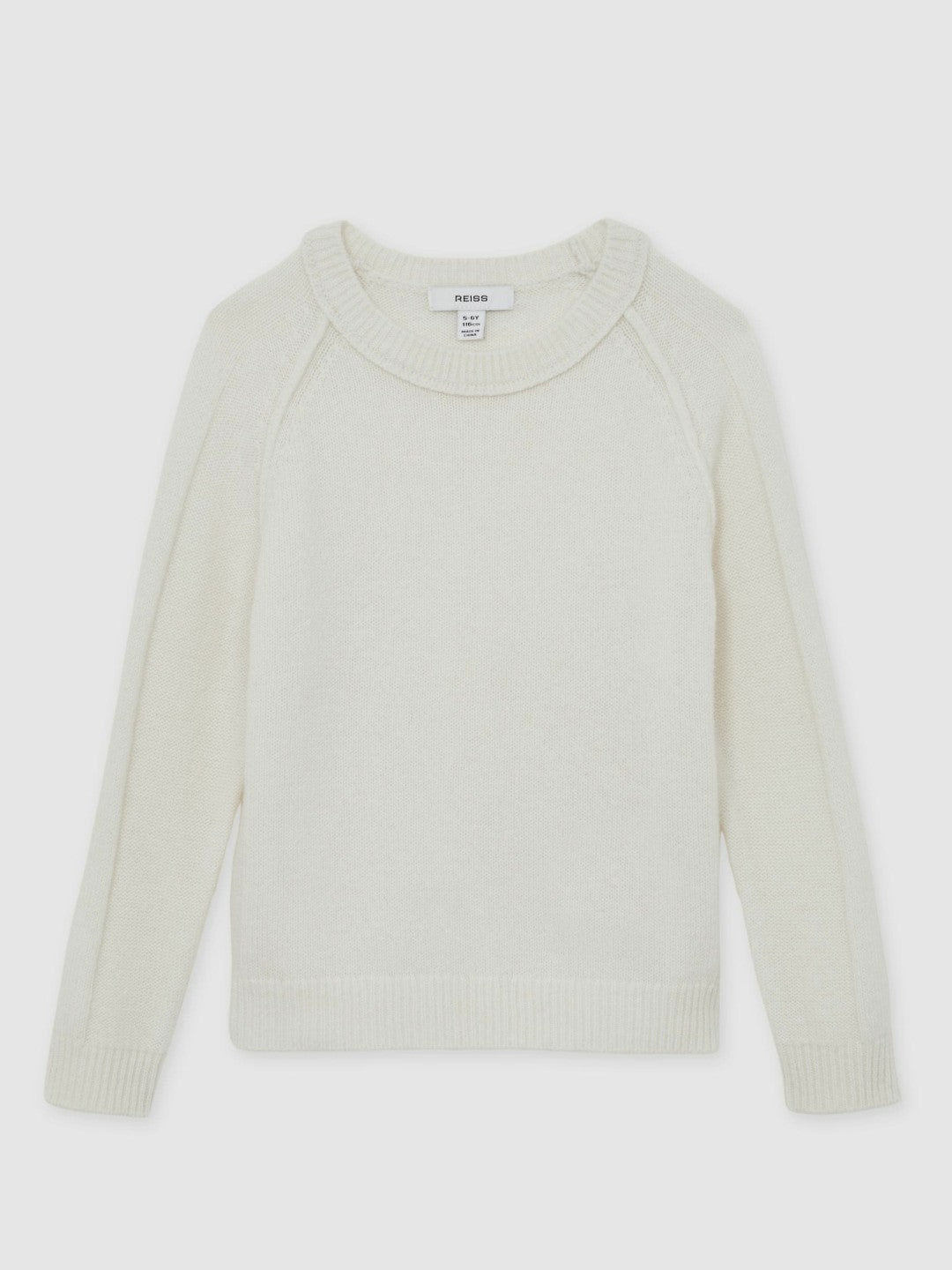 3-9 yrs Wool-Cashmere Reverse-Seam Jumper in Off White Children & Baby | Reiss