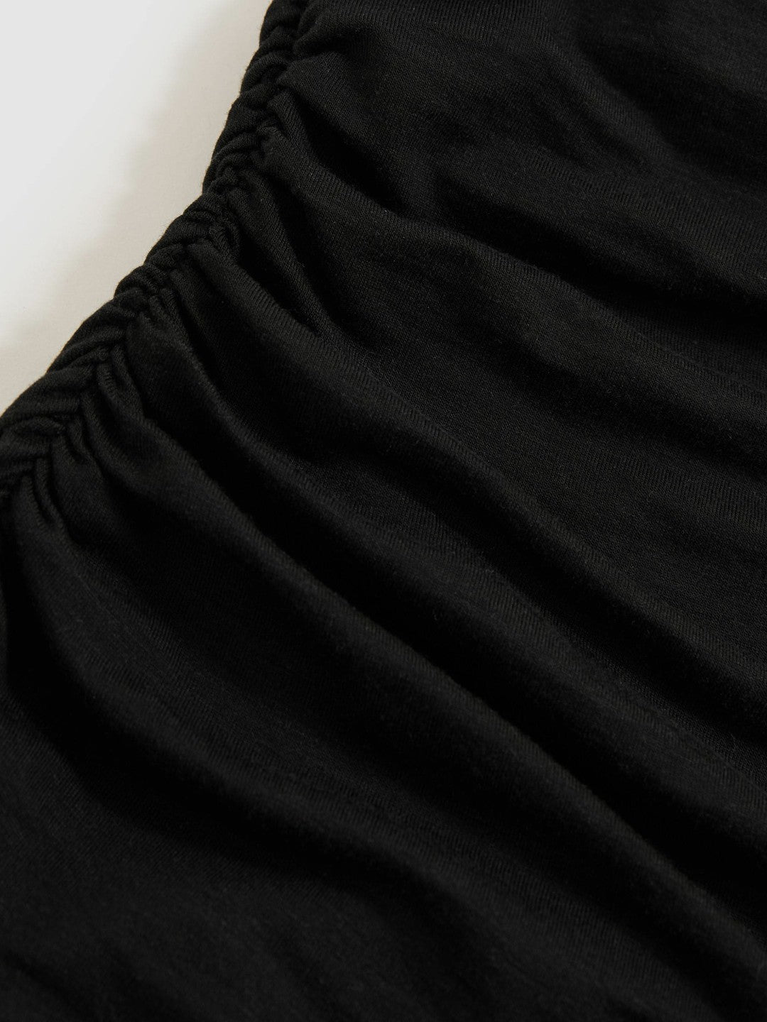Stretch Lyocell Draped Top in Black Women | Reiss