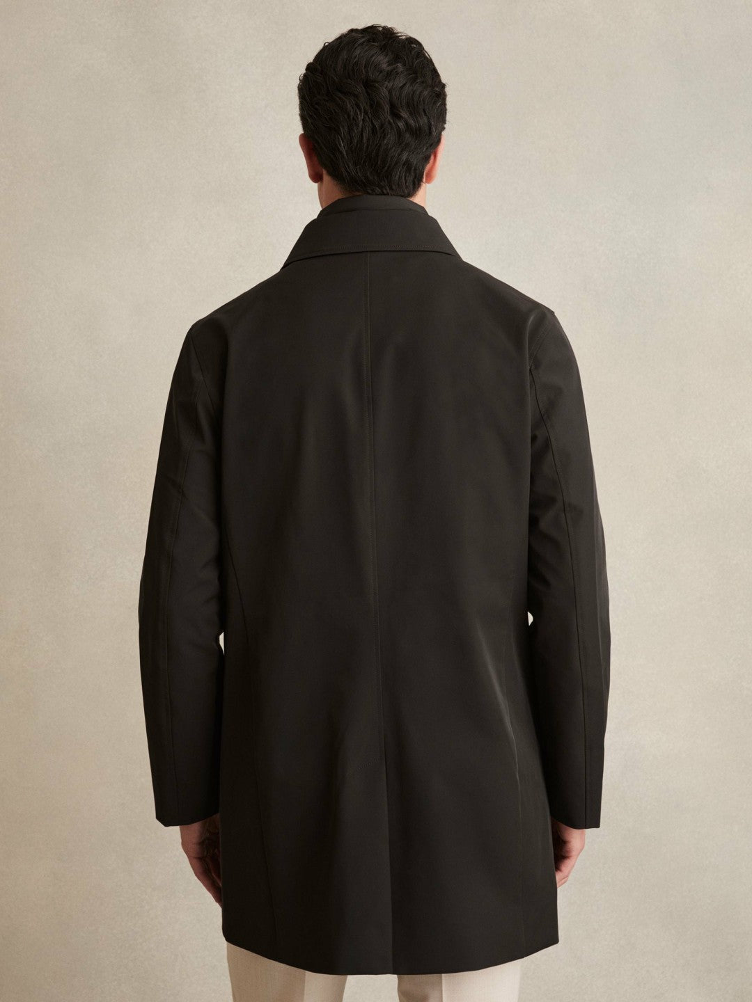 Hybrid Removable Funnel Neck Overcoat in Brown Men | Reiss