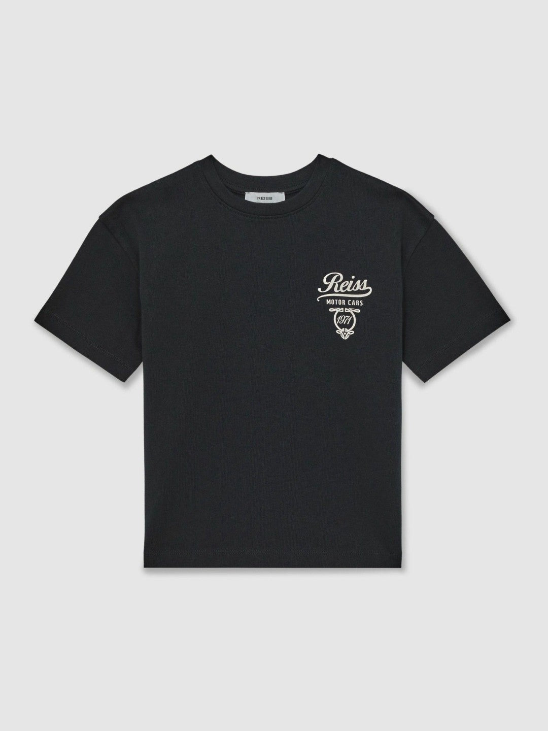 3-9 yrs Cotton Motor Cars-Print T-Shirt in Washed Blue/White Children & Baby | Reiss