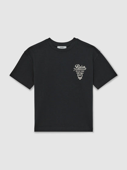 Cotton Motor Cars-Print T-Shirt in Blue Children & Baby | Reiss
