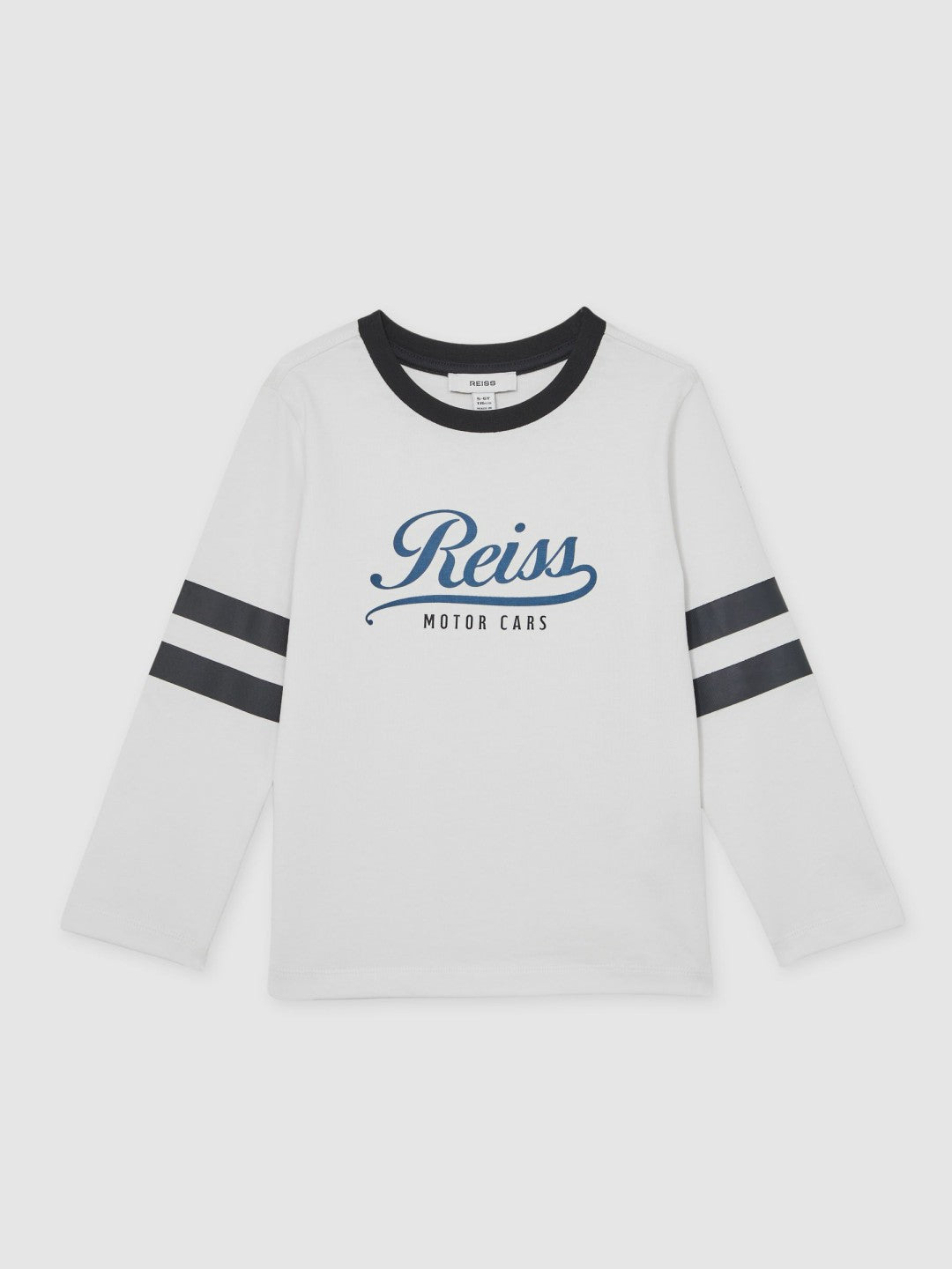 9-13 yrs Cotton Motor Cars Logo T-Shirt in White/Blue Children & Baby | Reiss