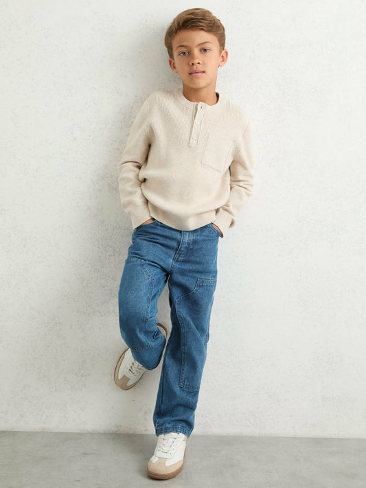 3-9 yrs Straight-Leg Carpenter Jeans in Mid Blue Children & Baby | Reiss