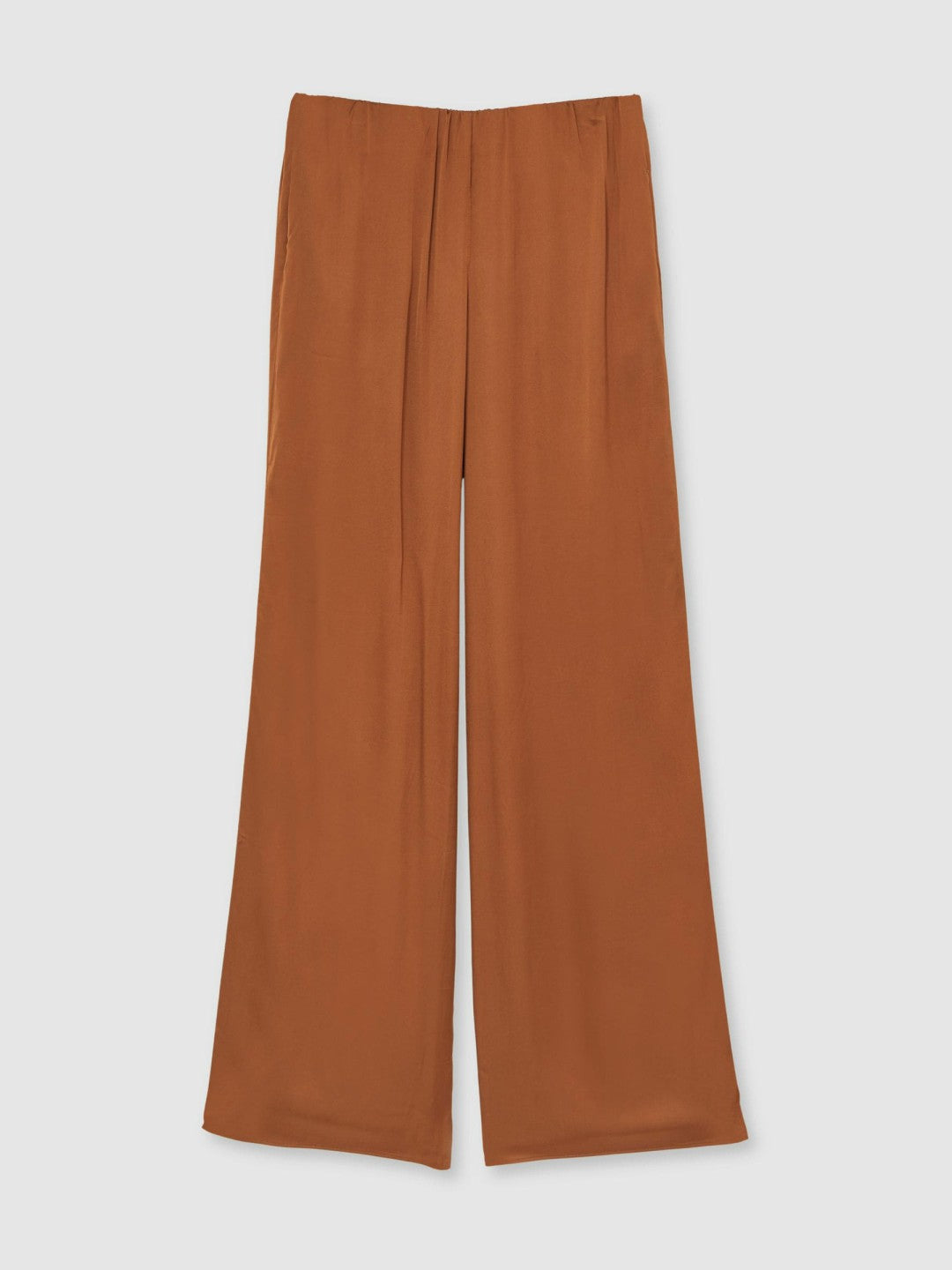Good American Satin Wide-Leg Trousers in Copper Women | Reiss