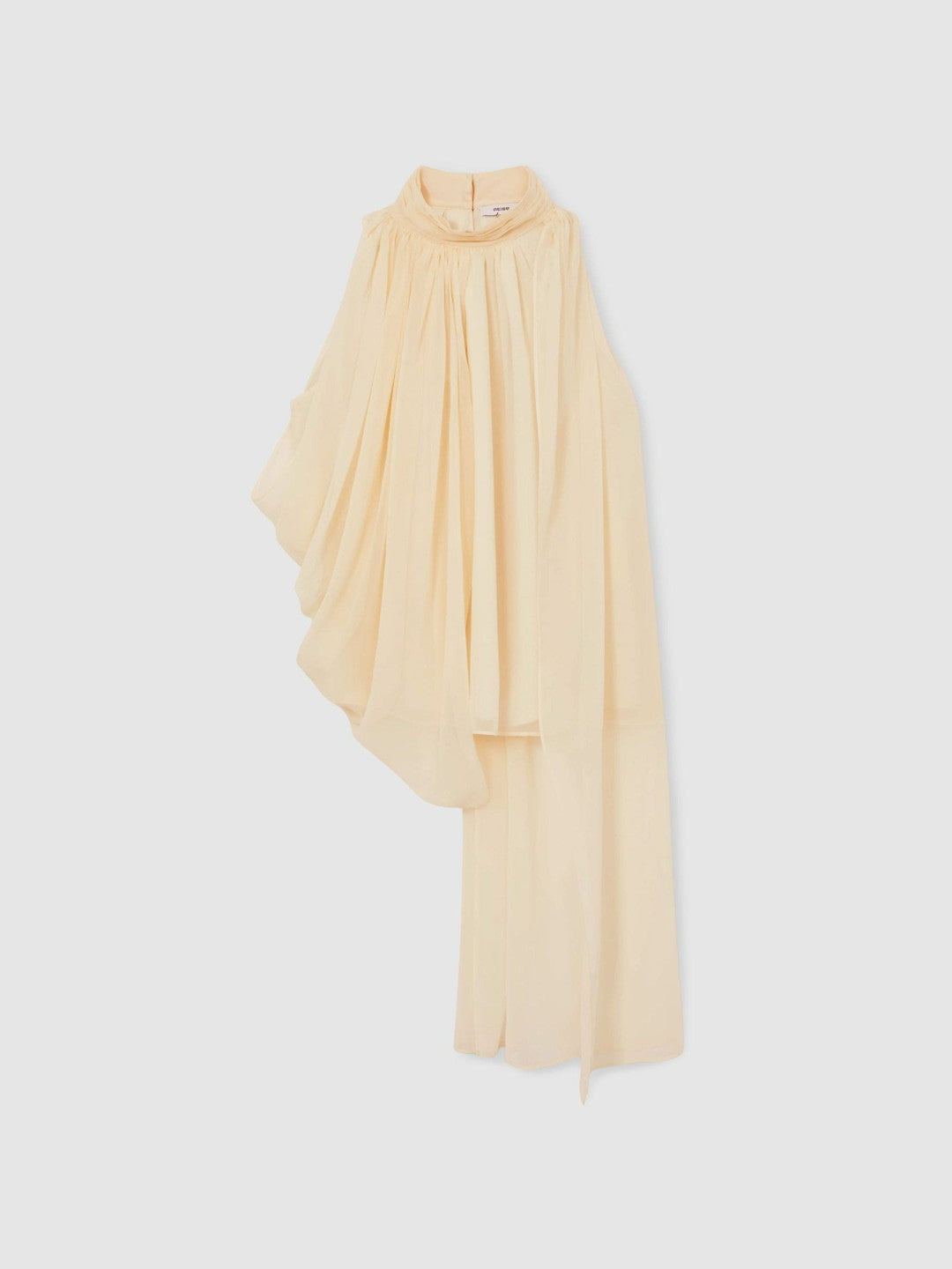 Draped Chiffon Sleeveless Top in Ivory Women | Reiss
