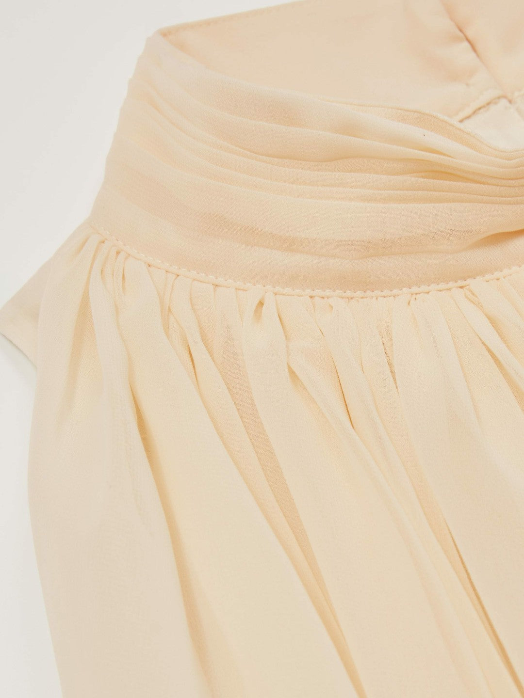 Draped Chiffon Sleeveless Top in Ivory Women | Reiss