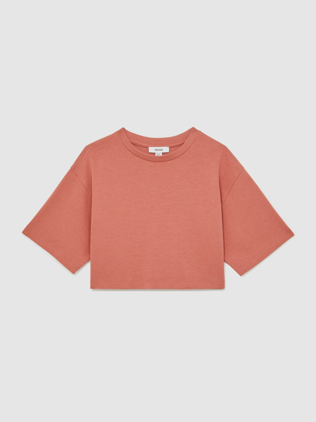 Cotton Oversized Cropped T-Shirt in Rose Children & Baby | Reiss