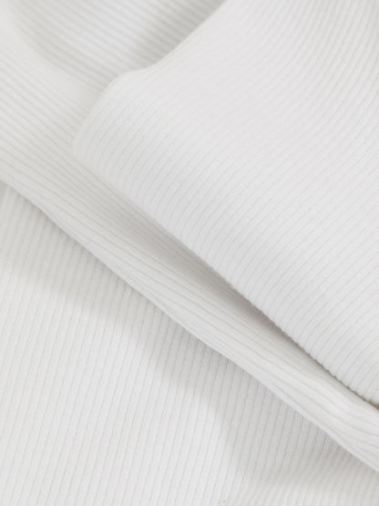 9-13 yrs Cotton Ruched Long-Sleeve T-Shirt with Stretch in Ivory Children & Baby | Reiss