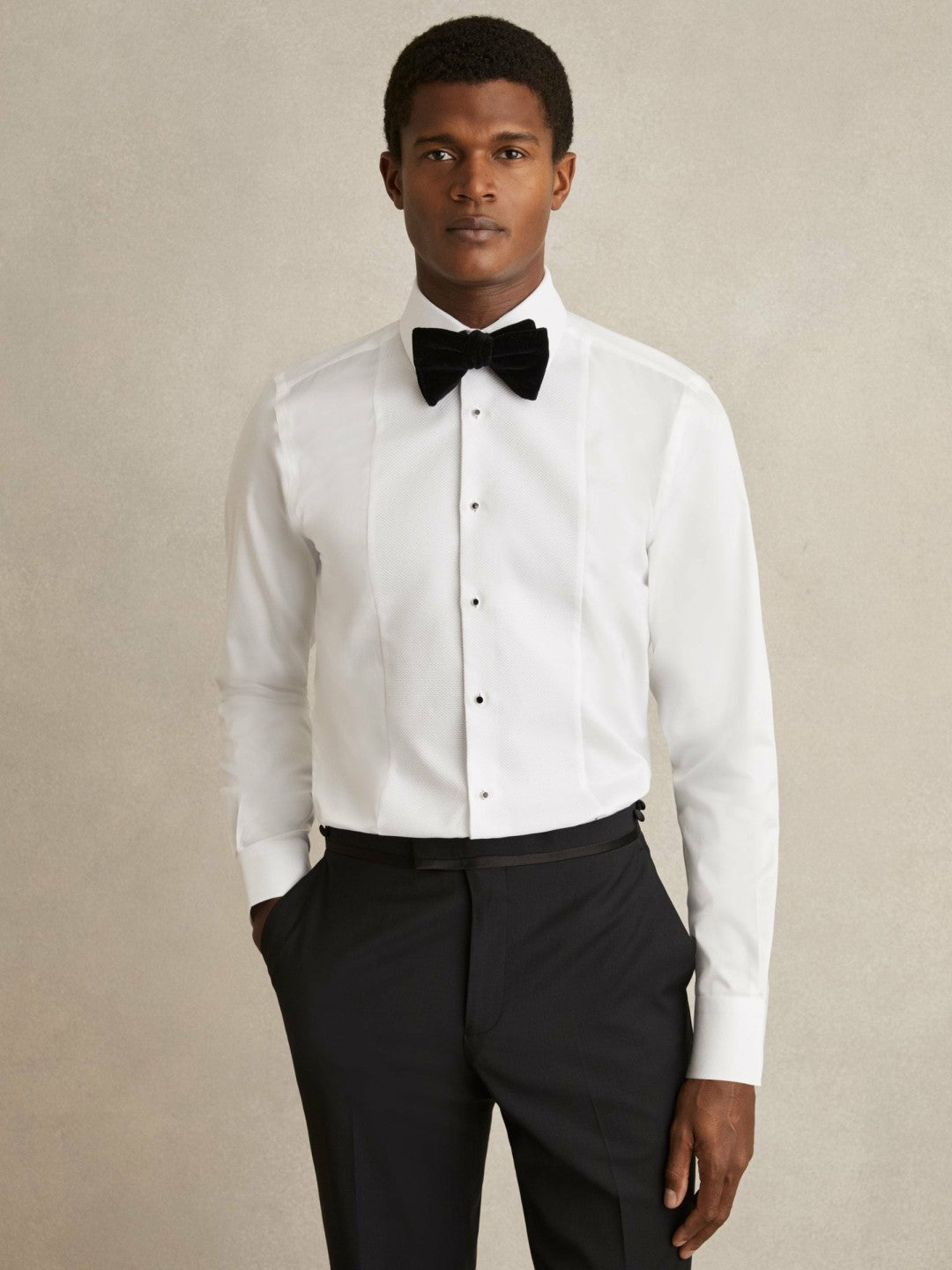 Regular Fit Cotton Double-Cuff Dinner Shirt Regular-Fit in White Men | Reiss