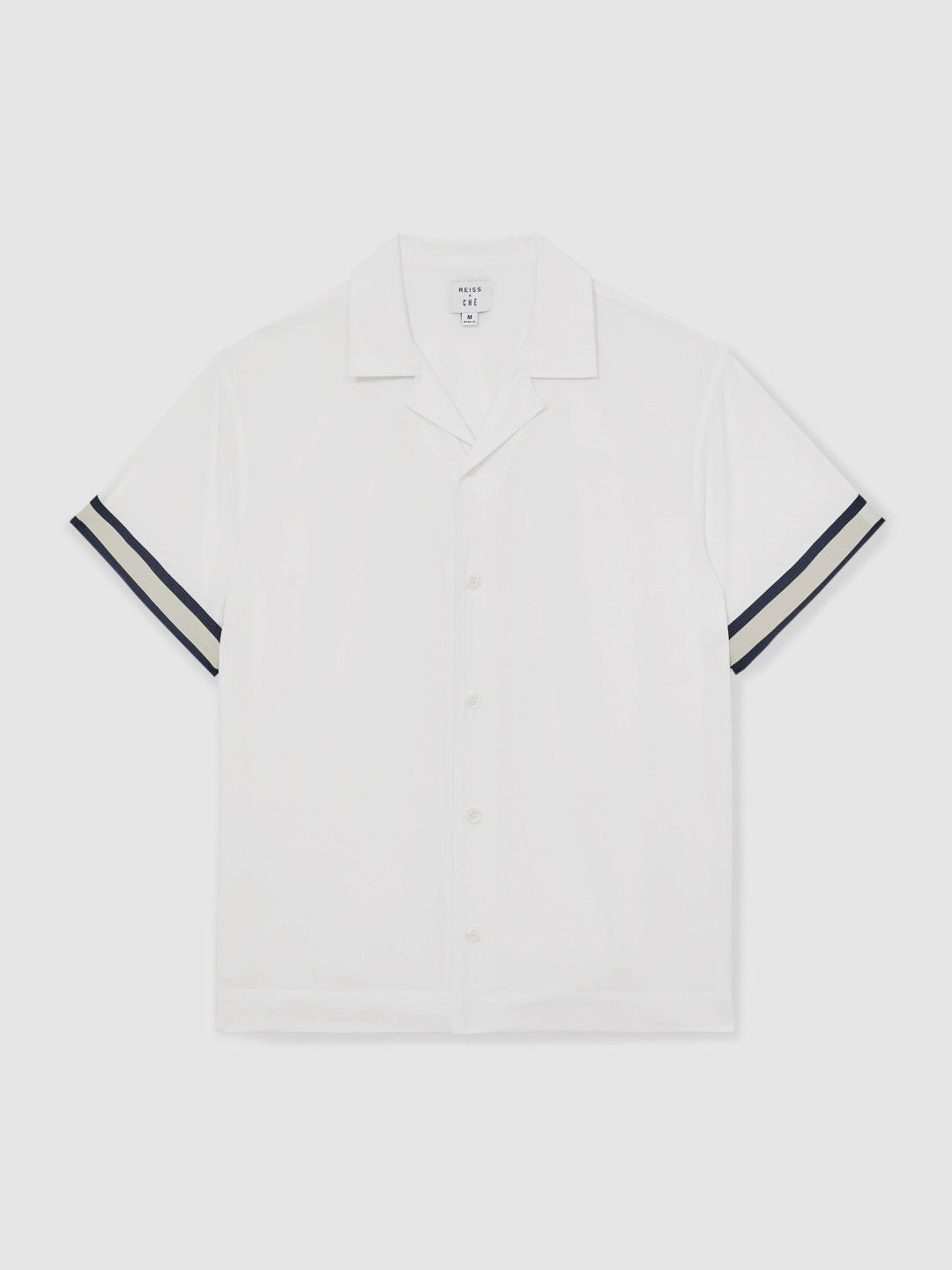 | Ché Stripe-Cuff Shirt in White Men | Reiss