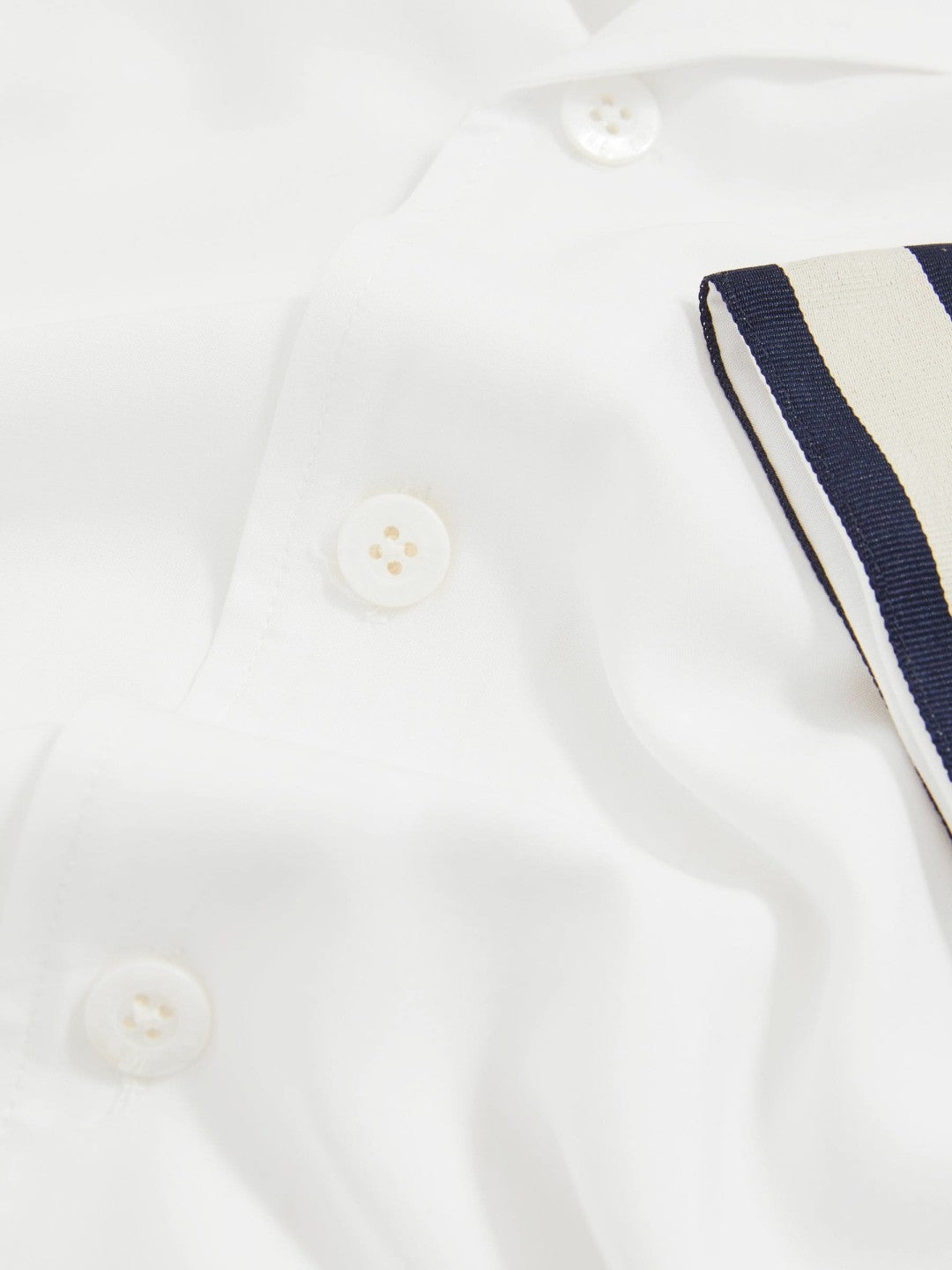| Ché Stripe-Cuff Shirt in White Men | Reiss