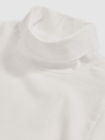 3-9 yrs Cotton-Jersey Roll-Neck Top with Stretch in Ivory Children & Baby | Reiss