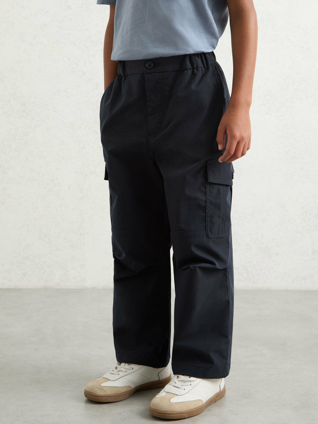 13-14 yrs Technical Straight Leg Cargo Trousers in Navy Children & Baby | Reiss