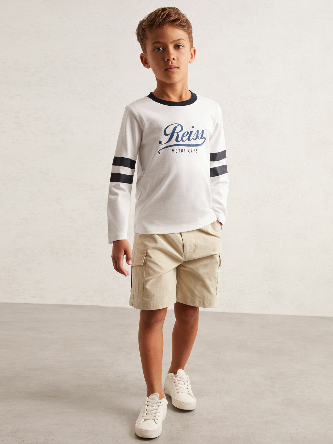 13-14 yrs Ripstop Cargo Shorts in Light Stone Children & Baby | Reiss