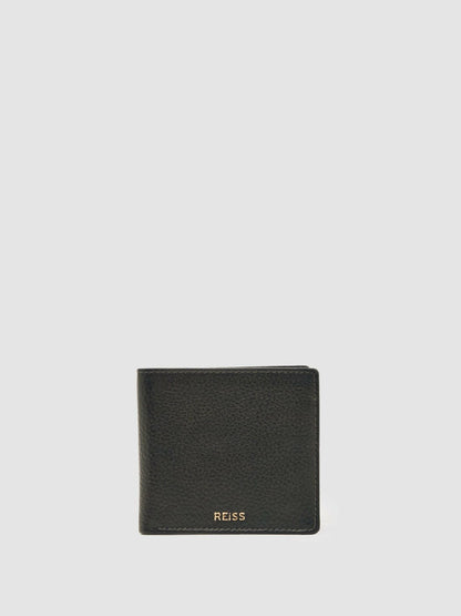 Grained Leather Wallet in Chocolate Men | Reiss