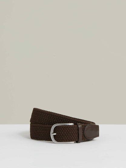 Basket Weave Belt in Dark Brown Men | Reiss