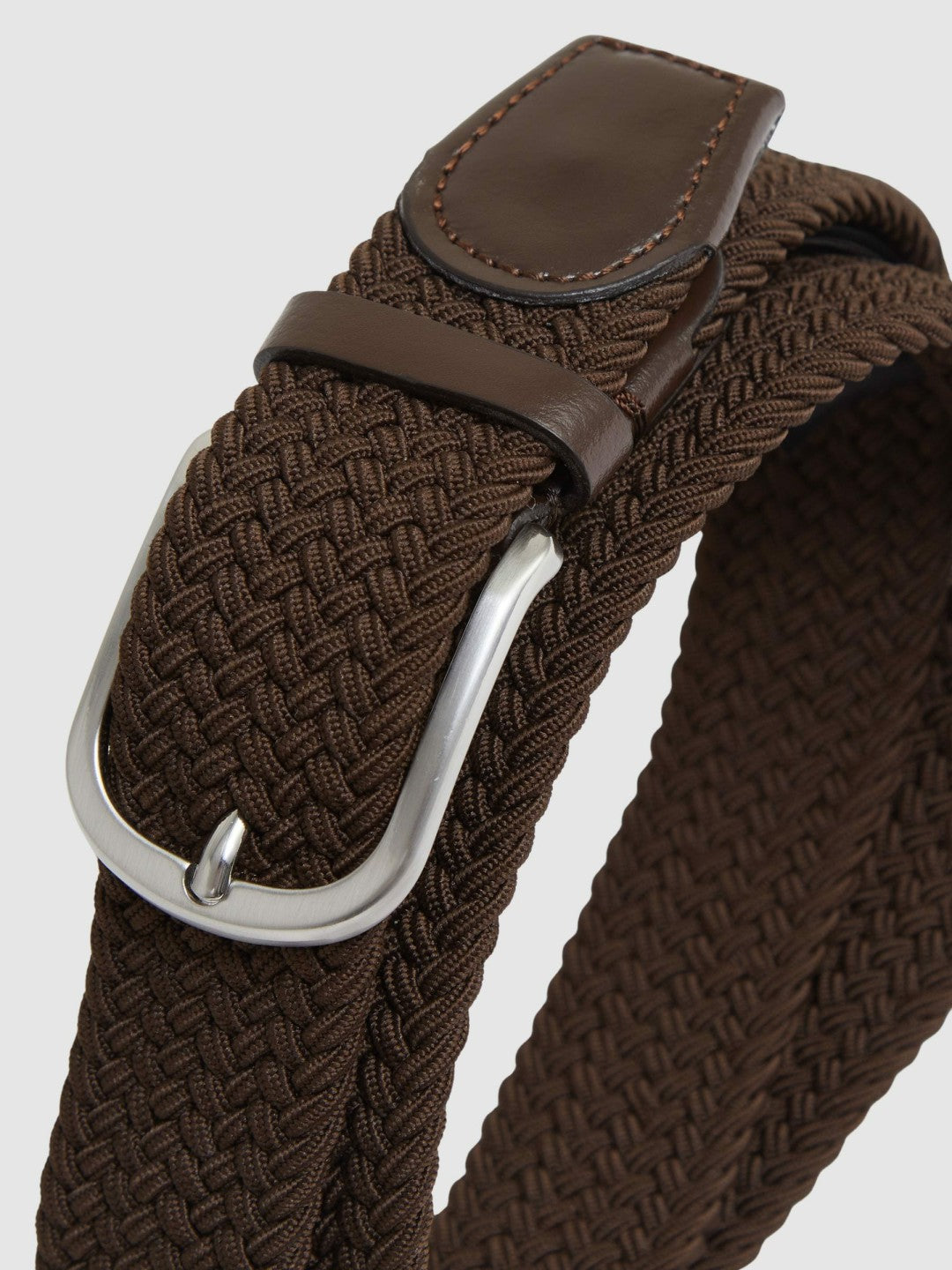 Basket Weave Belt in Dark Brown Men | Reiss