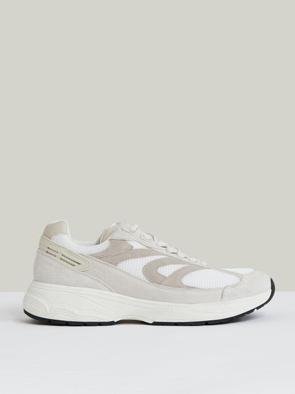 Panelled Running Trainers in Off White/Stone Men | Reiss