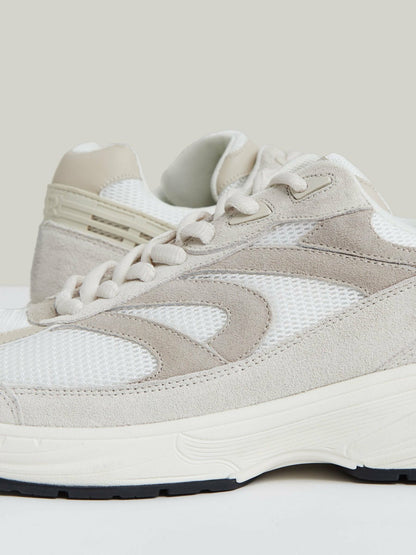 Panelled Running Trainers in Off White/Stone Men | Reiss