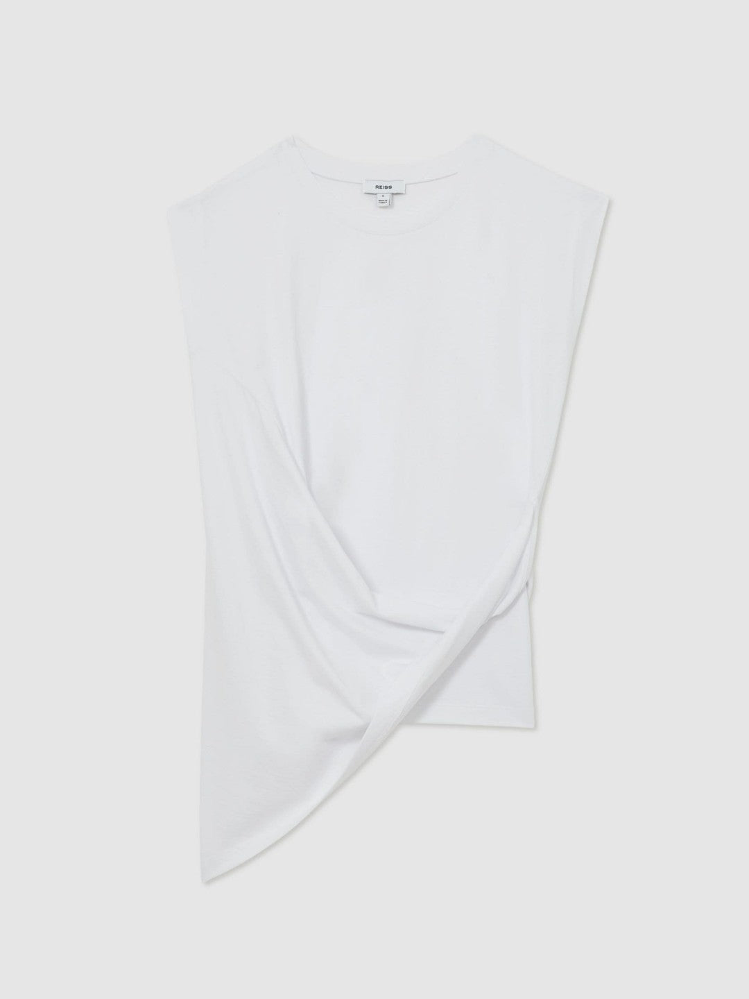 Cotton Drape T-Shirt in White Women | Reiss