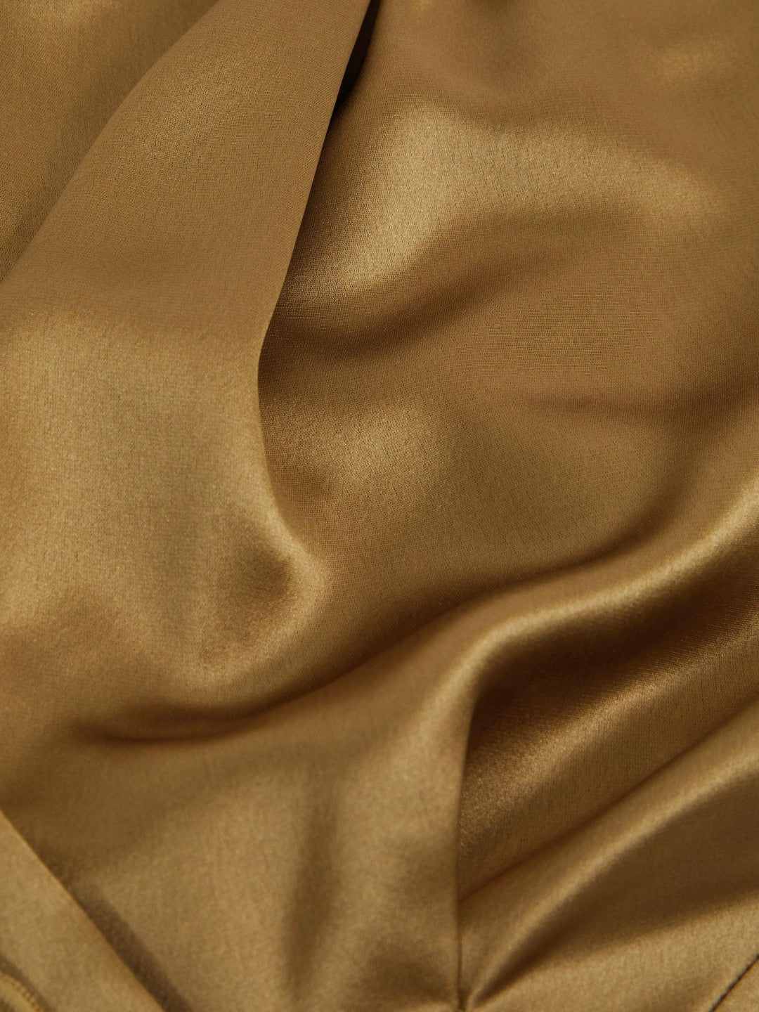Acler Draped Satin Midi Dress in Gold Moss Women | Reiss