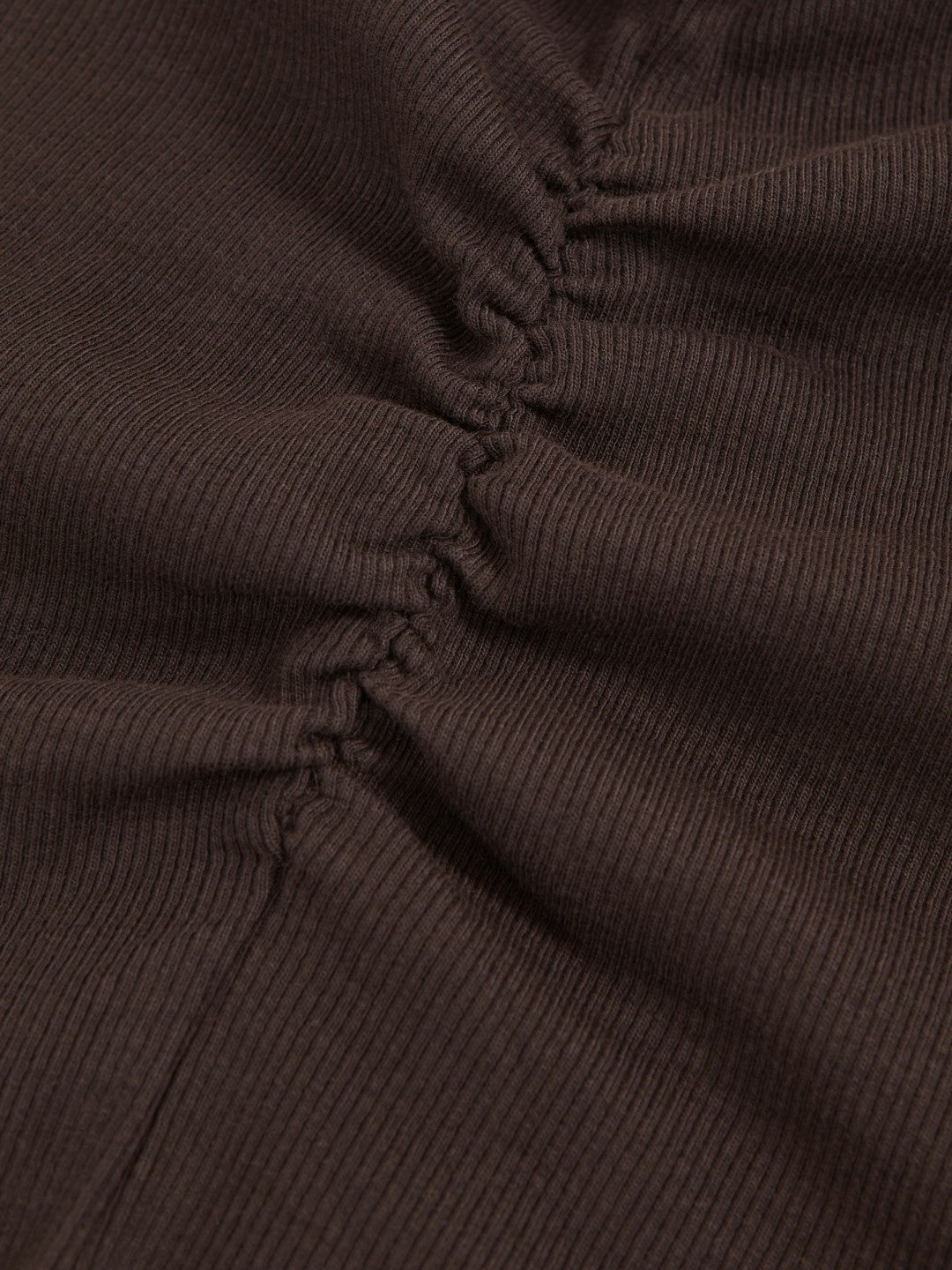 13-14 yrs Cotton Ruched Long-Sleeve T-Shirt with Stretch in Chocolate Children & Baby | Reiss