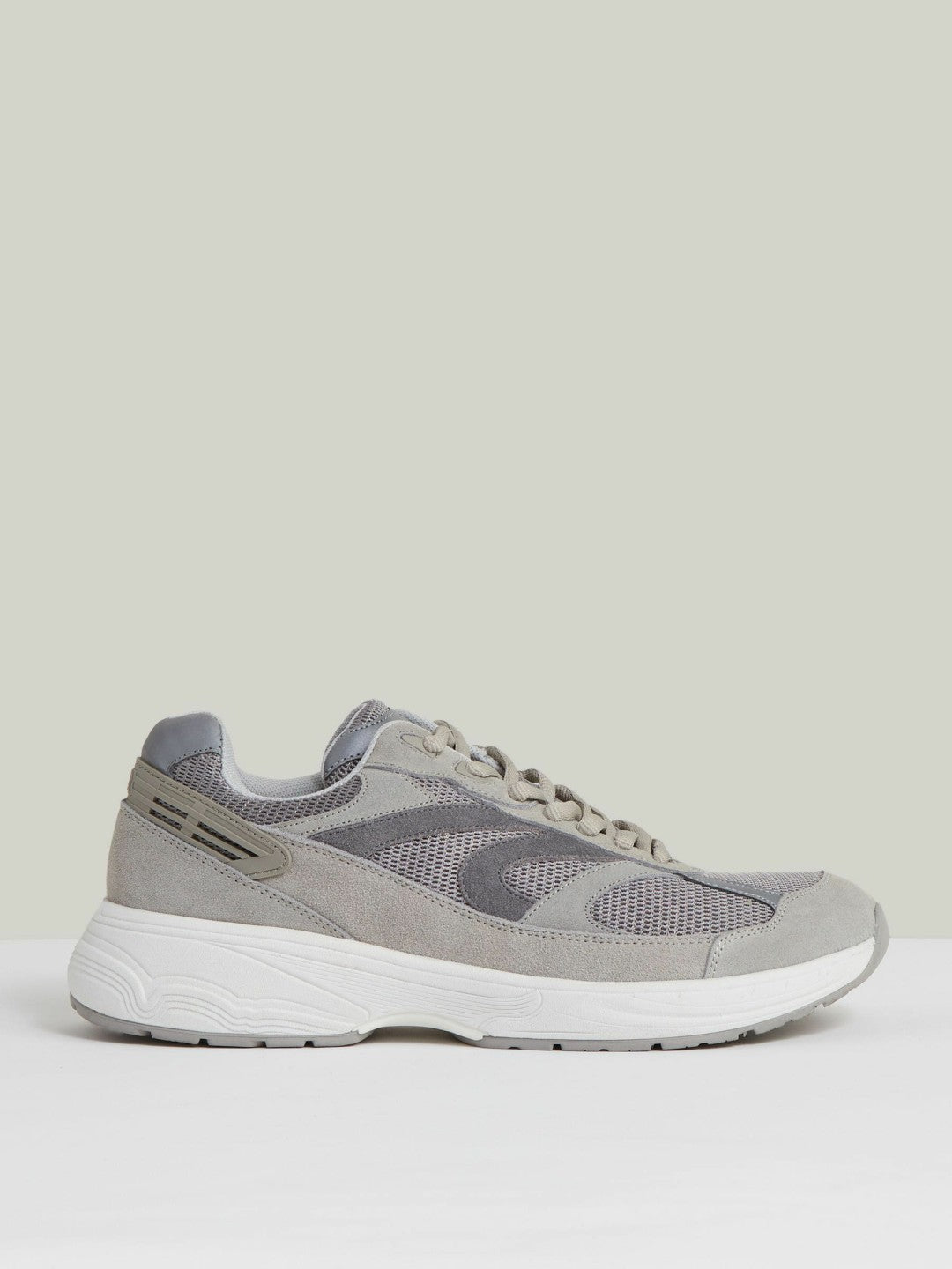 Panelled Running Trainers in Grey Men | Reiss