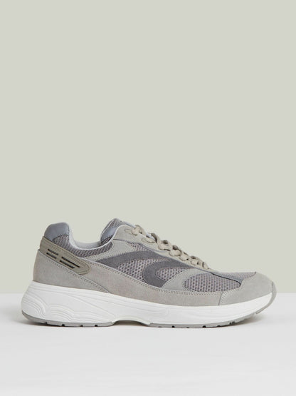 Panelled Running Trainers in Grey Men | Reiss