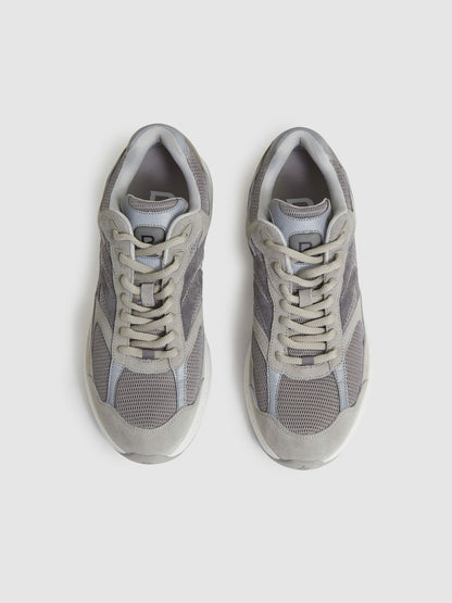 Panelled Running Trainers in Grey Men | Reiss
